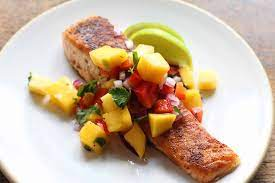 Seared Salmon with Mango Salsa - Fully Mediterranean