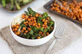 Harissa Roasted Chickpea Bowls