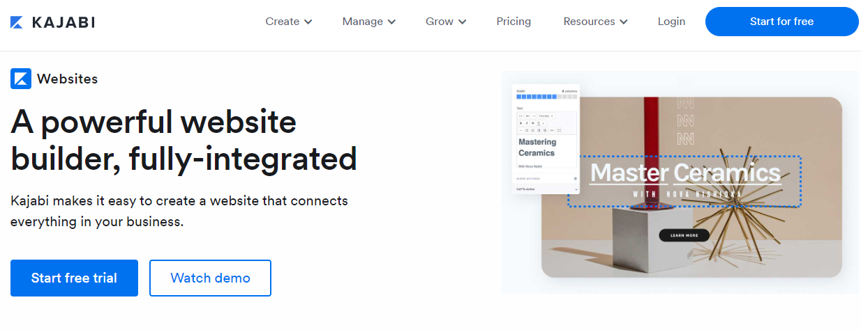 Kajabi Website & Landing Page Builder