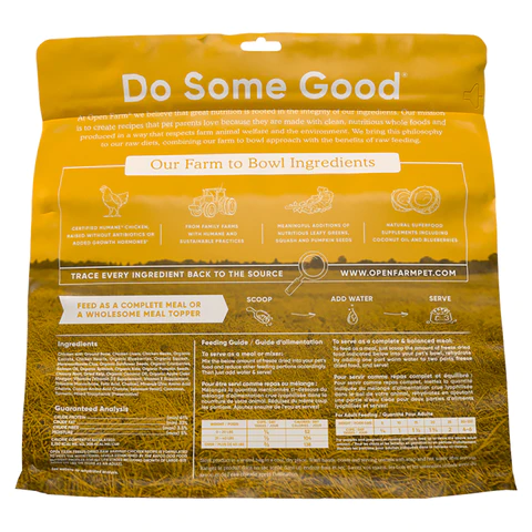 Open Farm Dog Food Ingredients
