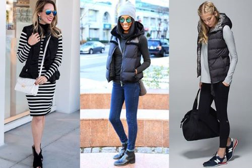 Black puffer vests styles