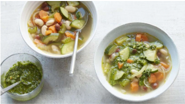 Bean soup with vegan pesto recipe - BBC Food