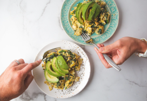 Breakfast: Avocado and Spinach Scramble