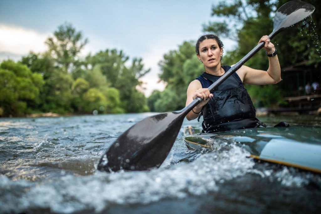 WOMAN IN A KAYAK