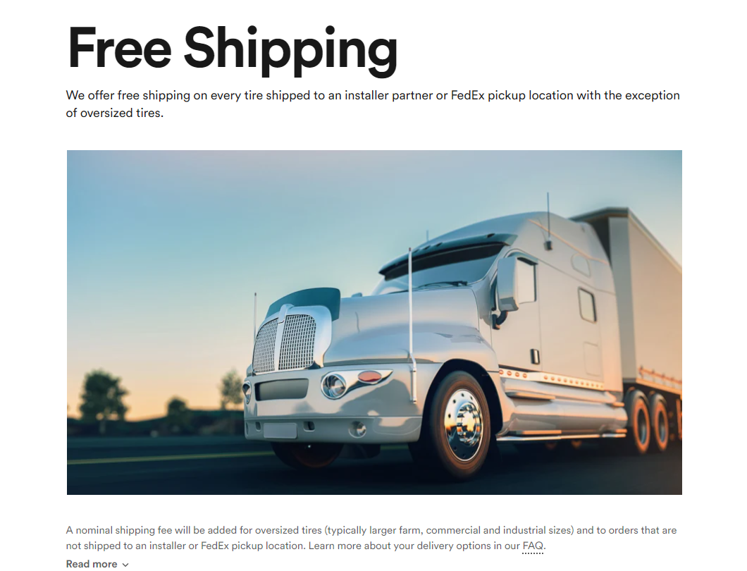 free and fast shipping by simple tire