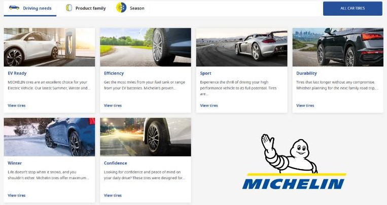 find right tires of any vehicle at Michelin