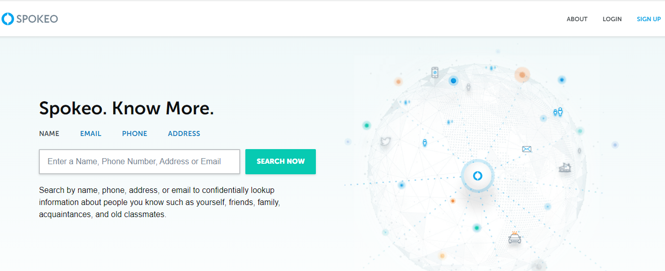 spokeo site interface