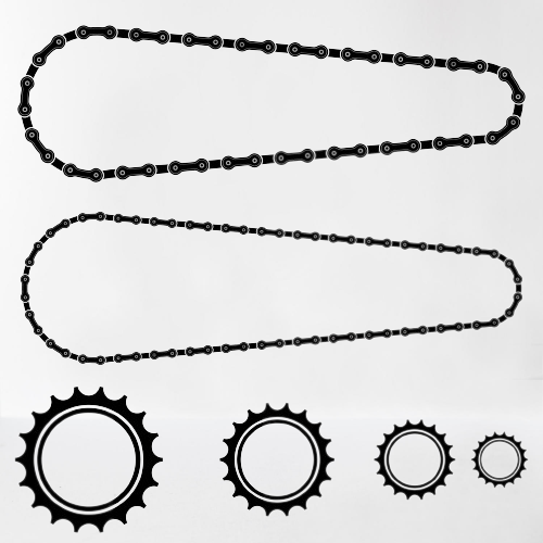 different chains and drivetrain sizes