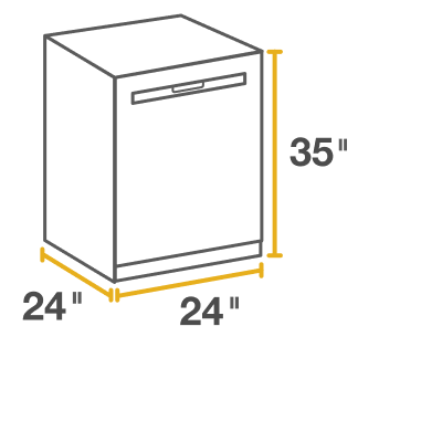 Standard Dishwasher Dimensions 24 35 24