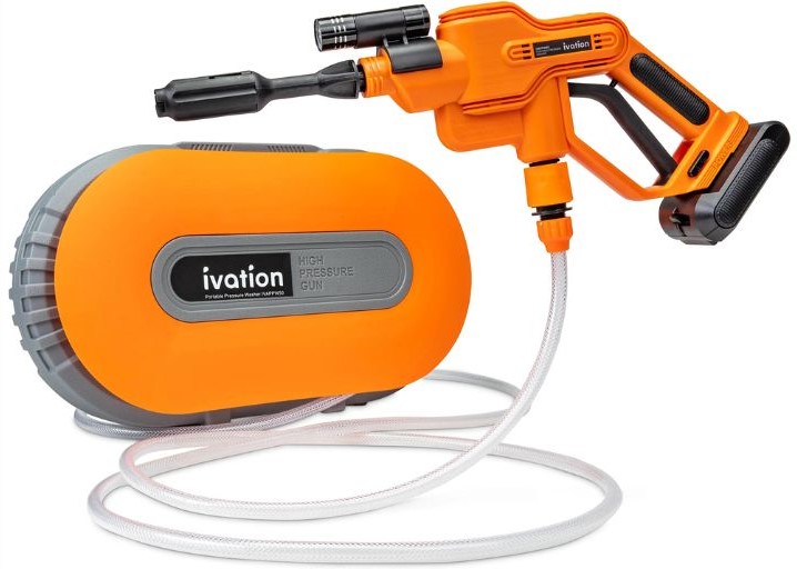 ivation portable Battery Operated Pressure Washer Cleaning Power