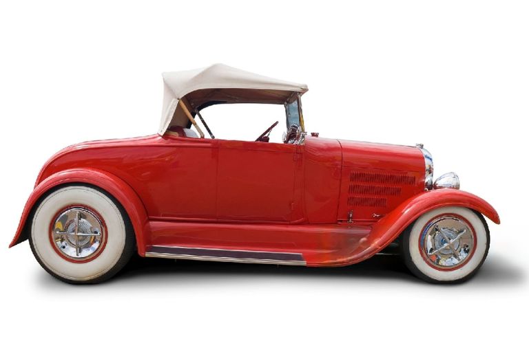Cool retro car side view