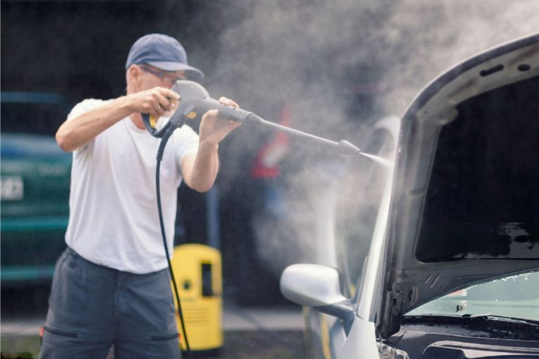 hot water power washer