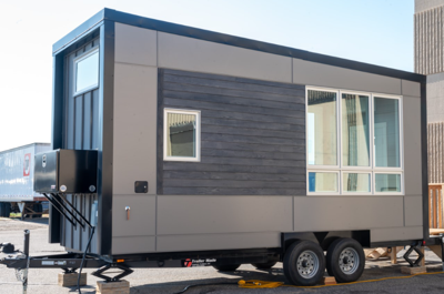 custom built tiny house in city