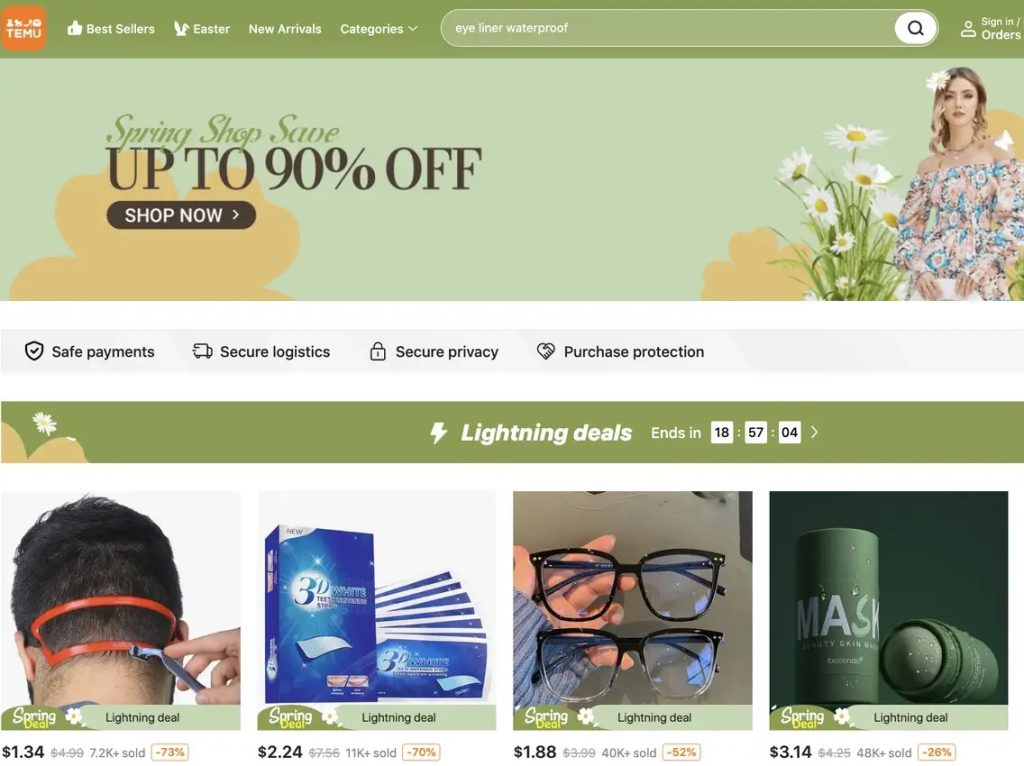 temu best ecommerce app