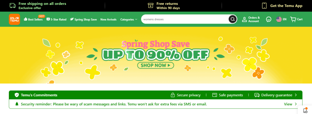 temu discounts