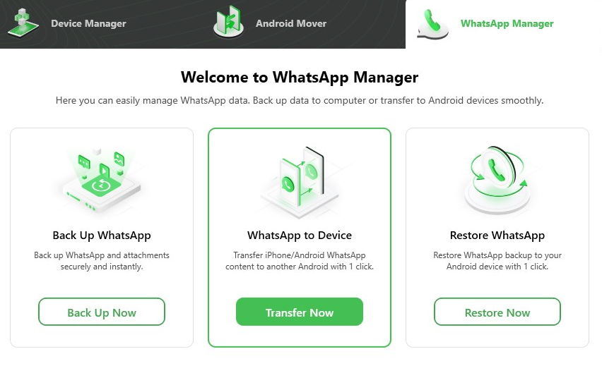 WhatsApp Management feature